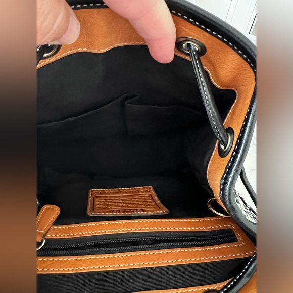 Coach 6342 Legacy Signature C Canvas Backpack with Leather Trim purse - Picture 13 of 16